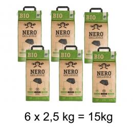 Angebot für NERO BIO Grill-Holzkohle - 6 x 2,5kg Sack - Garantiert ohne Tropenh...  , 15 kg, Bereich Grill-Zubehör>Holzkohle, Briketts, Pellets, Anzünder, 14 Werktage -  jetzt kaufen.