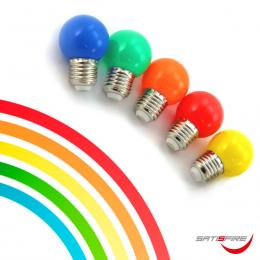 10er Set bunte LED Kugellampen (je 2x rot, grün, blau, gelb, orange...