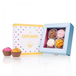 4 Cupcake-Pralinen - Bunt - gefüllte Cupcake-Pralinen