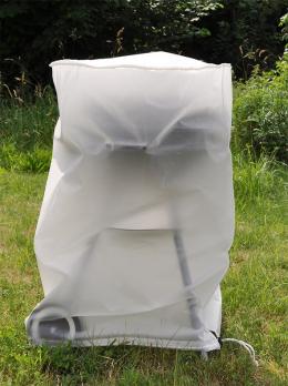 Abdeckhaube für Kugelgrills (50x80cm) - wetterfeste, weiße PE Folie...