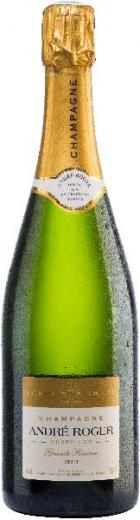 Andre Roger Champagne Grand Reserve Grand Cru brut Cuvee aus 80 Proz. Pinot Noir, 20 Proz. Chardonnay 20 Proz. der Grundweins reift 15-16 Monate im grossen Holzfass
