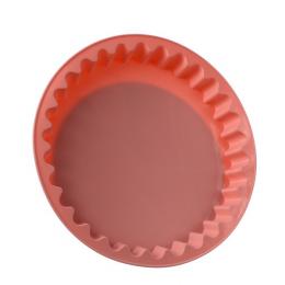 Backform - Kuchenform - Tarteform - Silikon - rund - D: 26,5cm - rosa