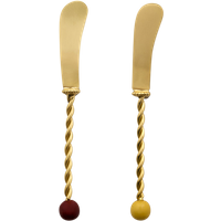 Buttermesser gold 2er Set  Bitossi