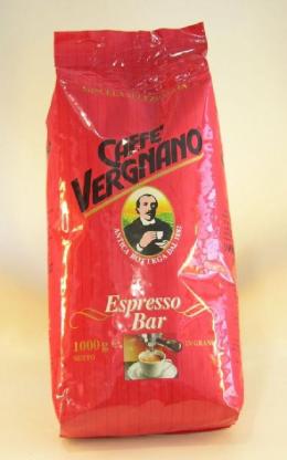 Caffè Vergnano Bar Rosso 1 kg Packung ganze Bohnen