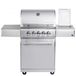 CHEF M Paket F - Basis silber, 3 Brenner, Backburner, Seitenkocher,...