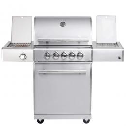 CHEF M Paket G - Basis silber, 3 Brenner, Backburner, Seitenkocher,...