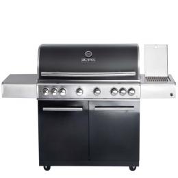 CHEF XL Paket B- Basis black, 6 Brenner, Backburner, Seitenkocher, ...