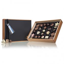 Chocoliscious Tafel - Pralinen & Schokolade - 17 Pralinen, 4 Kekse, 4 Schokoblumen