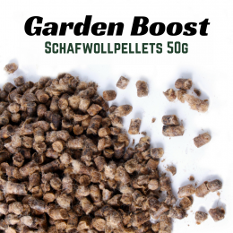 Garden Boost Sheep Wool - Schafwollpellets 50g Portion Pflanzenlager