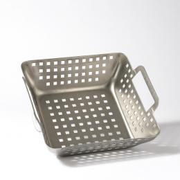 Gemüsekorb - Grillschale - Grillkorb - H: 6,9cm - Edelstahl