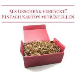 Geschenkkarton bordeaux mit Füllmaterial, groß