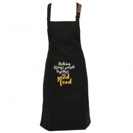 Grill- und Kochschürze GOOD FOOD Aufschrift - Textil - 1 Tasche - L...