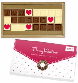 Ich liebe Dich - ChocoTelegram - Liebesbotschaft aus Schokolade