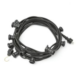 Illu-/Partylichterkette 20m - Außenlichterkette schwarz - 20x E27 S...