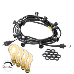 Illu-/Partylichterkette 30m - Außenlichterkette schwarz Made in Ger...