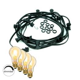 Illu-/Partylichterkette BLACKY 5m - Außenlichterkette schwarz - 5 d...