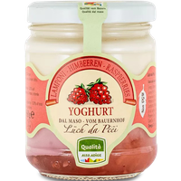 Joghurt mit Himbeeren Lüch da Pcei, Alta Badia