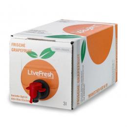 Kaltgepresster Grapefruitsaft - 3 Liter Saftbox - 100% frische Grapefruit - Vegan, keine Zusätze, zuckerfrei / LiveFresh Saftmanufaktur vom Bodensee