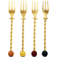 Kuchengabel gold 4er Set Bitossi
