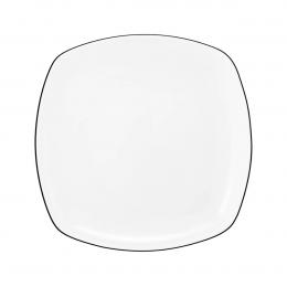Kuchenteller 20cm eckig Lido - Black Line