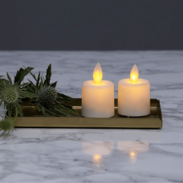 LED Kerzenset Mini - mechanisch bewegte Flamme - inkl. Batterien - ...