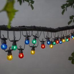 LED Lichterkette CIRCUS - 20 kleine bunte Kugeln - Filament LED - 8...