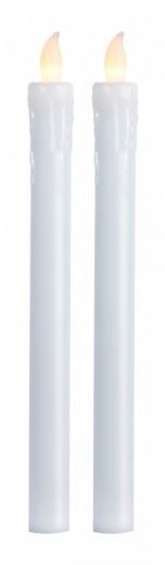 LED-Stabkerze | Echtwachs | Presse | flackernd | ↑25cm | 2er Set | ...