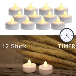 LED Teelichter Paulo - warmweiße flackernde Flamme - Batteriebetrie...
