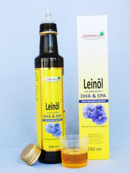 Leinoel (Bio) mit DHA + EPA, 250 ml natives Speiseoel aus 1. Kaltpressung