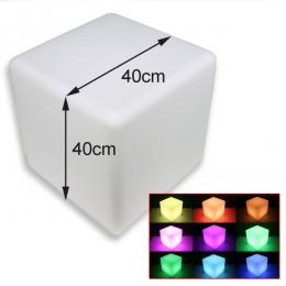 Leuchtobjekt outdoor WÜRFEL 40cm mit RGB LED Modul - Wireless Charg...