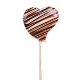 Lollipop 'Weißes Herz' - Herzlolli aus weißer Schokolade