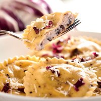 Medaglioni mit Radicchio und Asiago