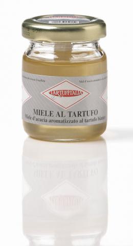 Miele al tartufo 60 g Glas Tartufitalia Akazienhonig aromatisiert mit weißem Trüffel