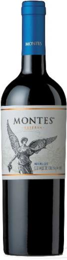 Montes Chile Reserva Merlot Jg. 2022 Cuvee aus 85 Proz. Merlot, 15 Proz. Cabernet Sauvignon 6 Monate in Eichenholzfässern gereift