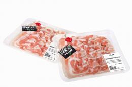 Pancetta arrotolata affettata 110 g Schale Villani  ( Kühlartikel)