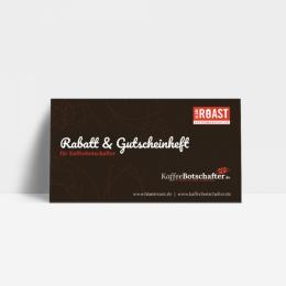 'Rabatt & Gutscheinheft für Kaffeebotschafter' BLANK ROAST
