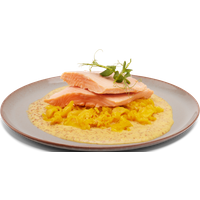 Saibling, Pommery-Senfsauce, Fenchel