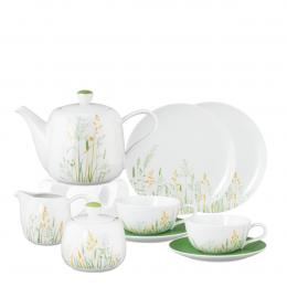 Tee-Service 10tlg. Obertasse 0,28 l, Untertasse grün Liberty Meadow Grasses
