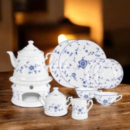 Tee-Service 10tlg. Teekanne 0,65l, Tasse 0,14l - Worpswede Greetsiel