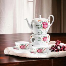 Tee-Service 6tlg. mit kleiner Teetasse, Amina - Ostfriesenrose