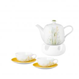 Tee-Service 6tlg. Obertasse groß. Untertasse gelb Liberty Meadow Grasses