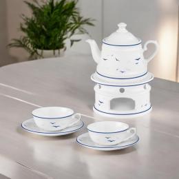 Tee-Service 6tlg. Teekanne 0,65 l & Tasse 0,14 l - Worpswede Rügen
