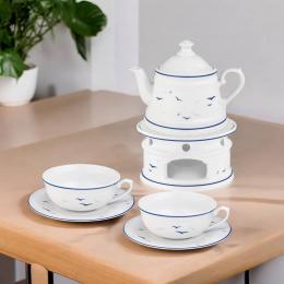 Tee-Service 6tlg. Teekanne 0,65l Tasse 0,21l - Worpswede Rügen