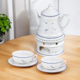 Tee-Service 6tlg. Teekanne 1,0 l & Tasse 0,21 l - Worpswede Rügen
