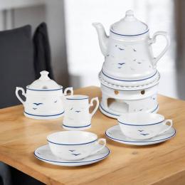 Tee-Service 8tlg. Teekanne 1,0l, Tasse 0,14l - Worpswede Rügen