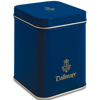 Teedose leer, dunkelblauDallmayr Logo, Inhalt 100g