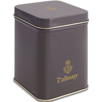 Teedose leer, dunkelgrauDallmayr Logo, Inhalt 100g