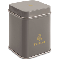 Teedose leer, hellgrauDallmayr Logo, Inhalt 50g