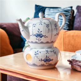 Teekanne & Stövchen Set 2tlg. Amina Strohblume