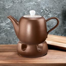 Teekanne & Stövchen Set Liberty Bronze